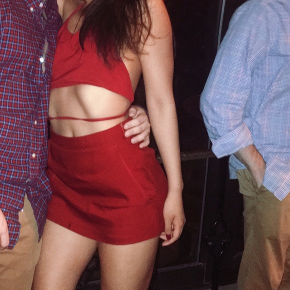 Zara Dresses & Skirts - ZARA HOT RED MINI SKORT